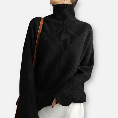 Mivora London | Women’s Cosy Roll-Neck Sweater – Classic Knit for Cold Seasons