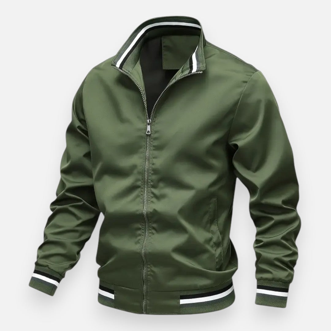 Mivora London | Men’s Stand-Collar Zip Jacket – Sleek & Warm