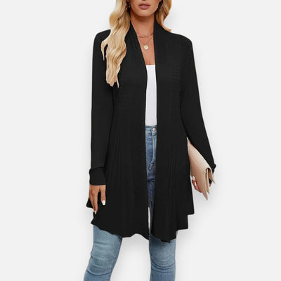 Mivora London | Women’s Pointelle Knit Cardigan – Delicate Elegance