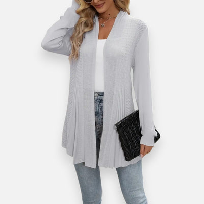 Mivora London | Women’s Pointelle Knit Cardigan – Delicate Elegance
