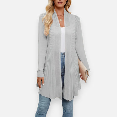 Mivora London | Women’s Pointelle Knit Cardigan – Delicate Elegance