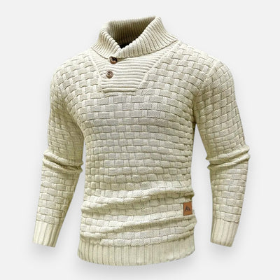 Mivora London | Men’s Waffle-Knit Pullover – Refined & Warm