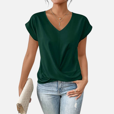 Mivora London | Women’s Lightweight Short-Sleeve Blouse – Relaxed Fit