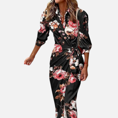 Mivora London | Summer Wrap Dress with Collar