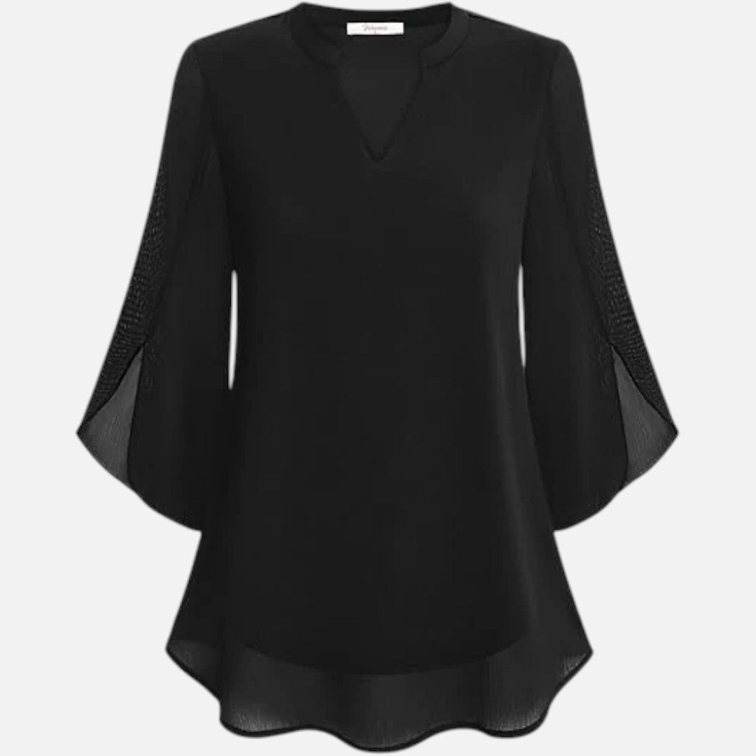 Mivora London | Women’s Lightweight Long-Sleeve Airy Blouse – Elegant and Breathable Design