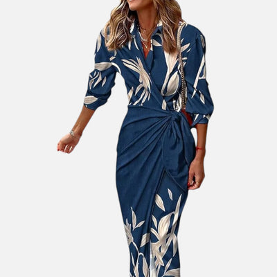 Mivora London | Summer Wrap Dress with Collar