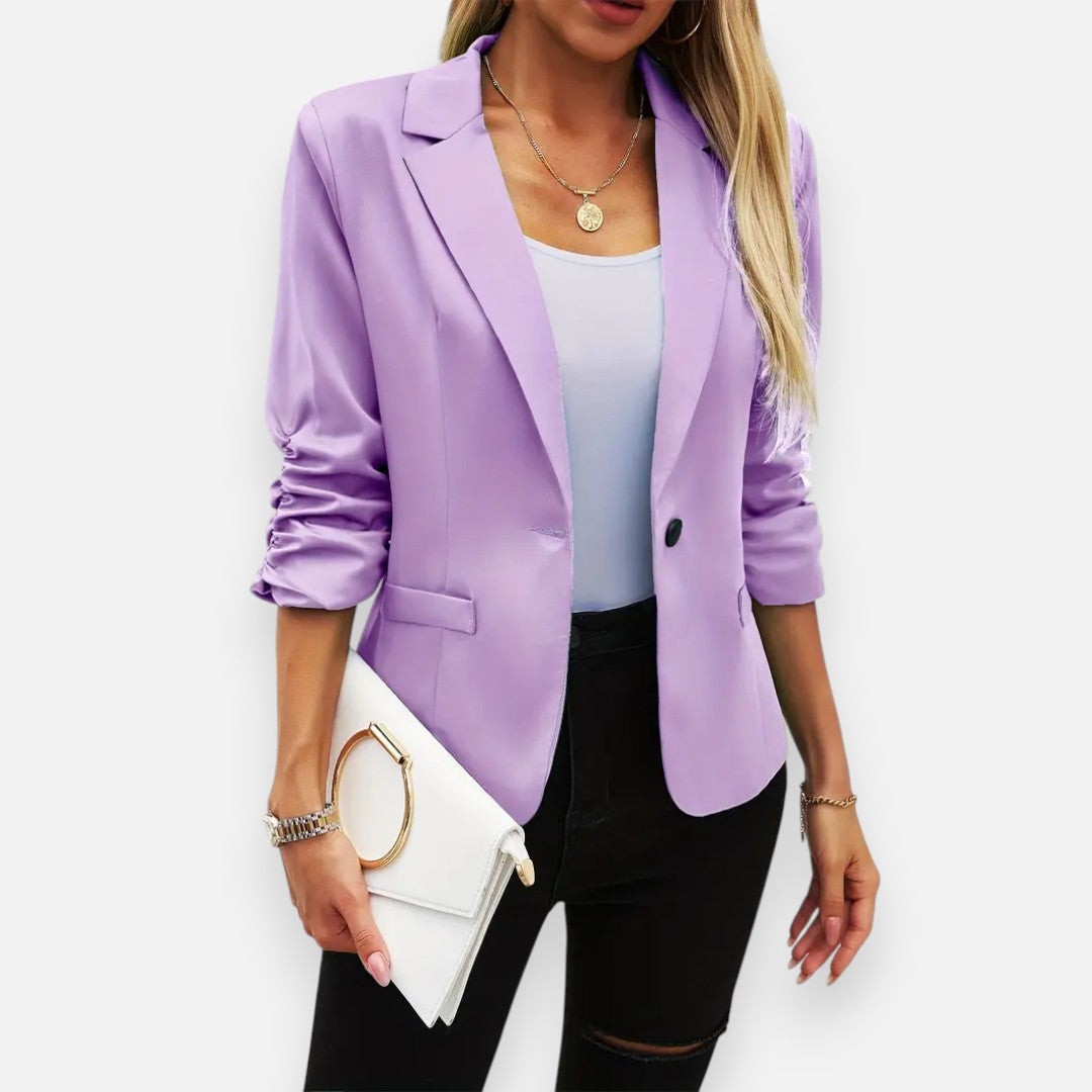 Mivora London | Women’s Pointelle Blazer – Elegant Comfort for Work and Beyond