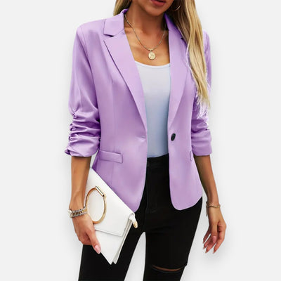 Mivora London | Women’s Pointelle Blazer – Elegant Comfort for Work and Beyond