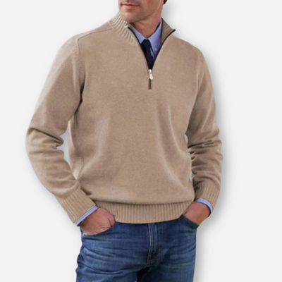 Mivora London | Men’s Half-Zip Regular Fit Long Sleeve Shirt