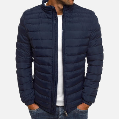 Mivora London | Men’s Quilted Puffer Jacket With Stand Collar