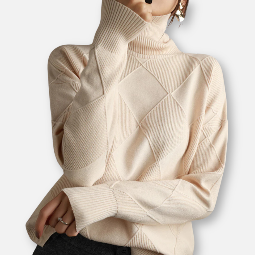 Mivora London | Women’s Cosy Roll-Neck Sweater – Classic Knit for Cold Seasons