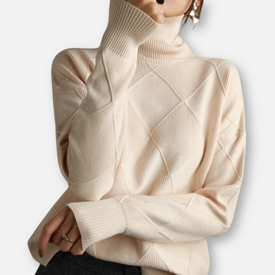 Mivora London | Women’s Cosy Roll-Neck Sweater – Classic Knit for Cold Seasons