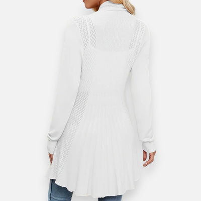 Mivora London | Women’s Pointelle Knit Cardigan – Delicate Elegance