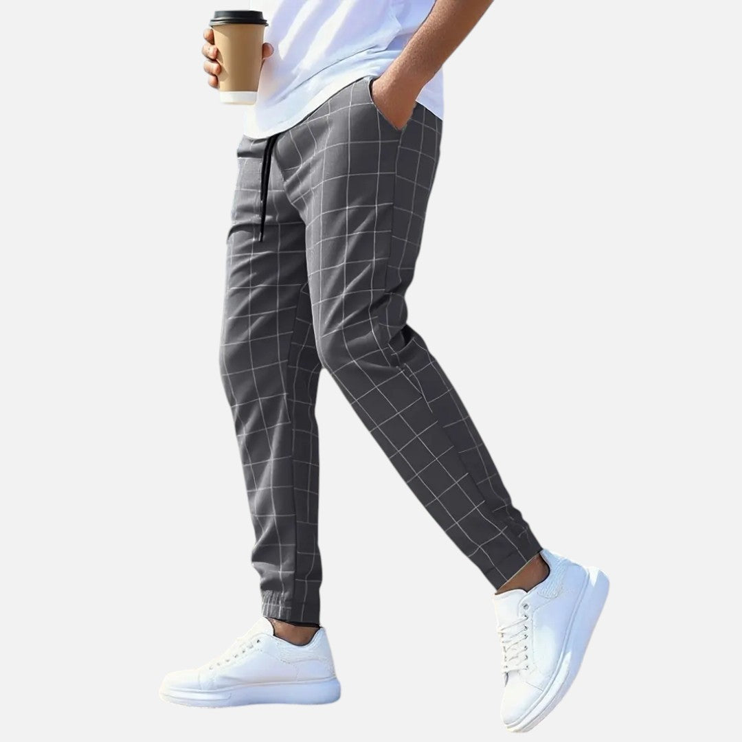 Mivora London | Men’s Comfortable Everyday Trousers With Regular Fit And Elastic Waistband