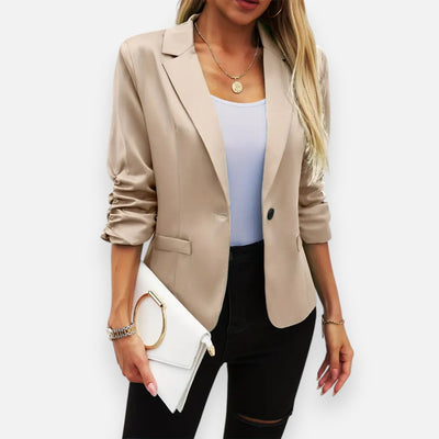 Mivora London | Women’s Pointelle Blazer – Elegant Comfort for Work and Beyond