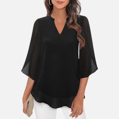 Mivora London | Women’s Lightweight Long-Sleeve Airy Blouse – Elegant and Breathable Design