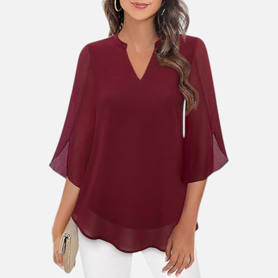 Mivora London | Women’s Lightweight Long-Sleeve Airy Blouse – Elegant and Breathable Design