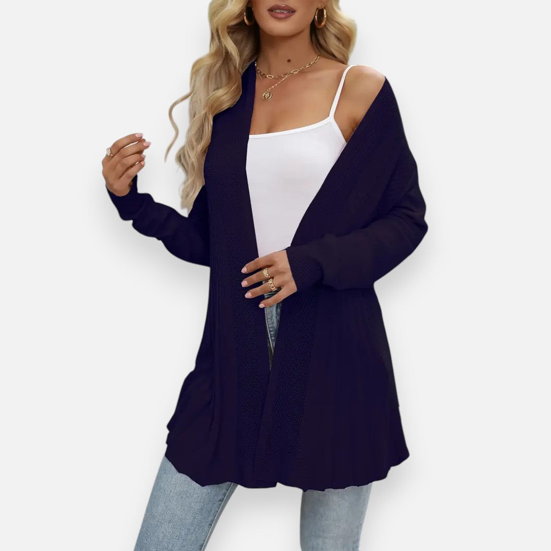 Mivora London | Women’s Pointelle Knit Cardigan – Delicate Elegance