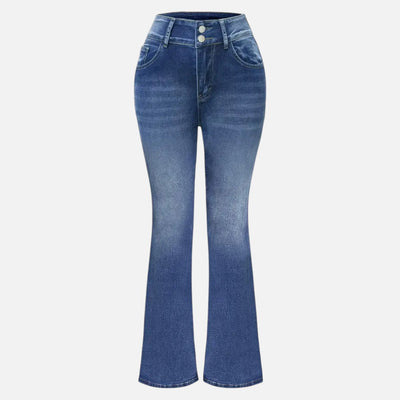 Mivora London | Women’s High-Waist Flared Trousers – Elongated Silhouette & Effortless Grace