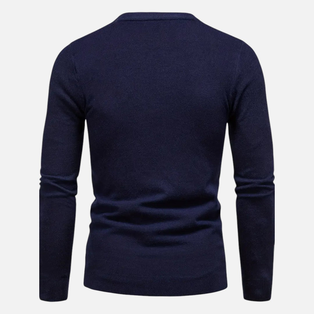Mivora London | Men’s Knitted Crew Neck Sweater – Classic Comfort