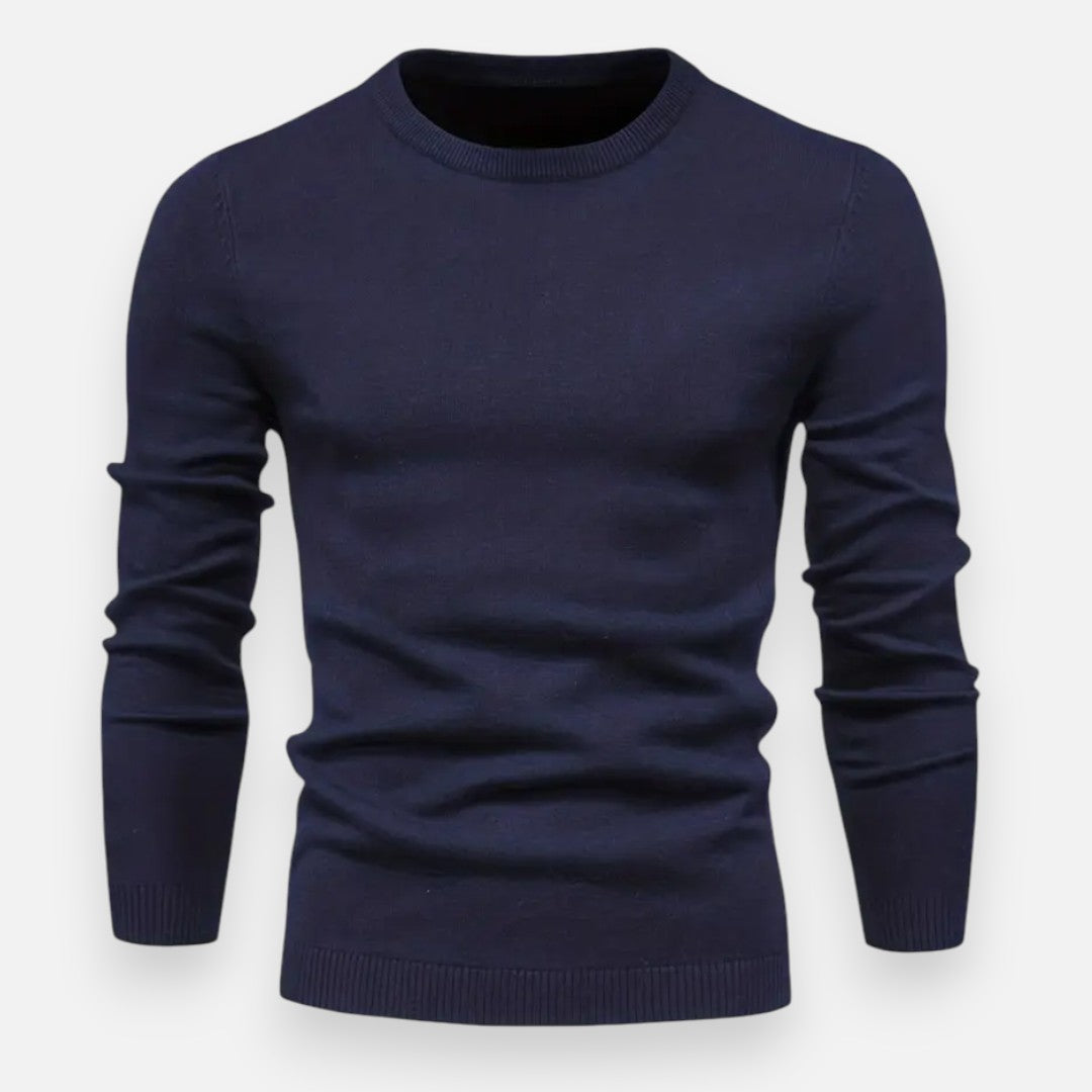 Mivora London | Men’s Knitted Crew Neck Sweater – Classic Comfort