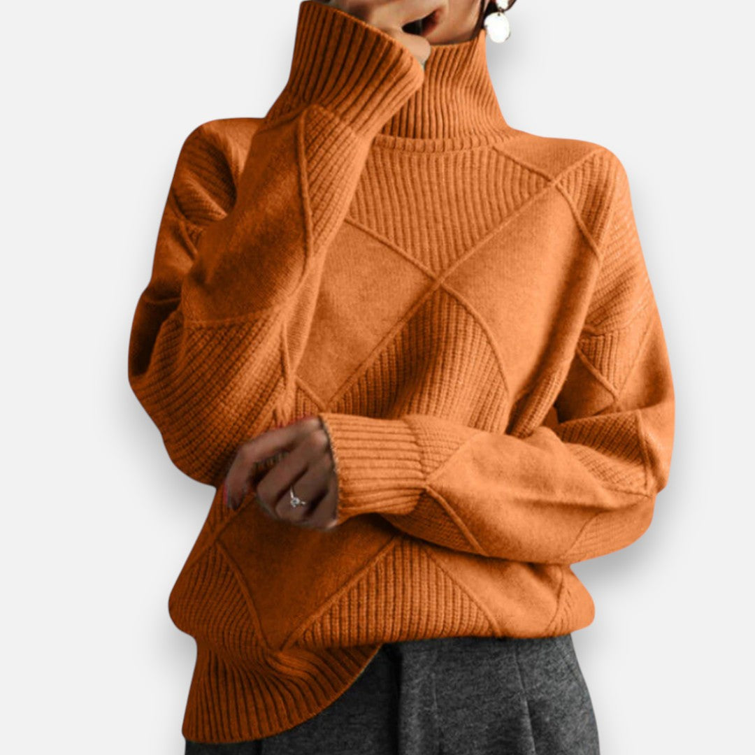 Mivora London | Women’s Cosy Roll-Neck Sweater – Classic Knit for Cold Seasons