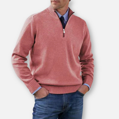 Mivora London | Men’s Half-Zip Regular Fit Long Sleeve Shirt