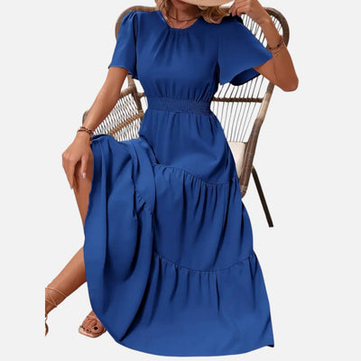 Mivora London | Women’s Elegant Pleated Long Dress