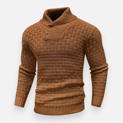Mivora London | Men’s Waffle-Knit Pullover – Refined & Warm
