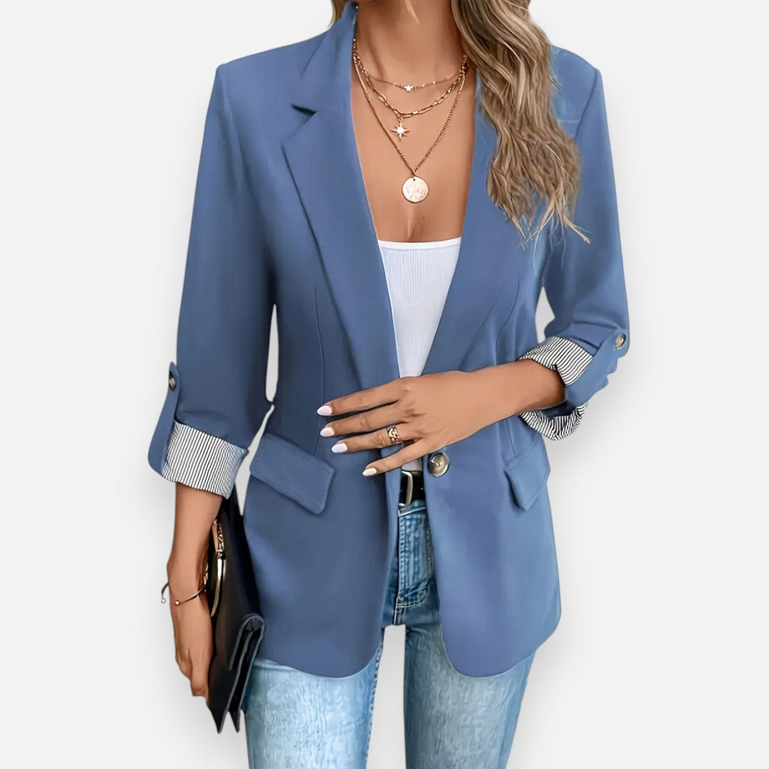 Mivora London | Women’s Notched Collar Blazer – Elegant & Effortless