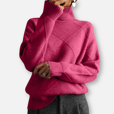 Mivora London | Women’s Cosy Roll-Neck Sweater – Classic Knit for Cold Seasons