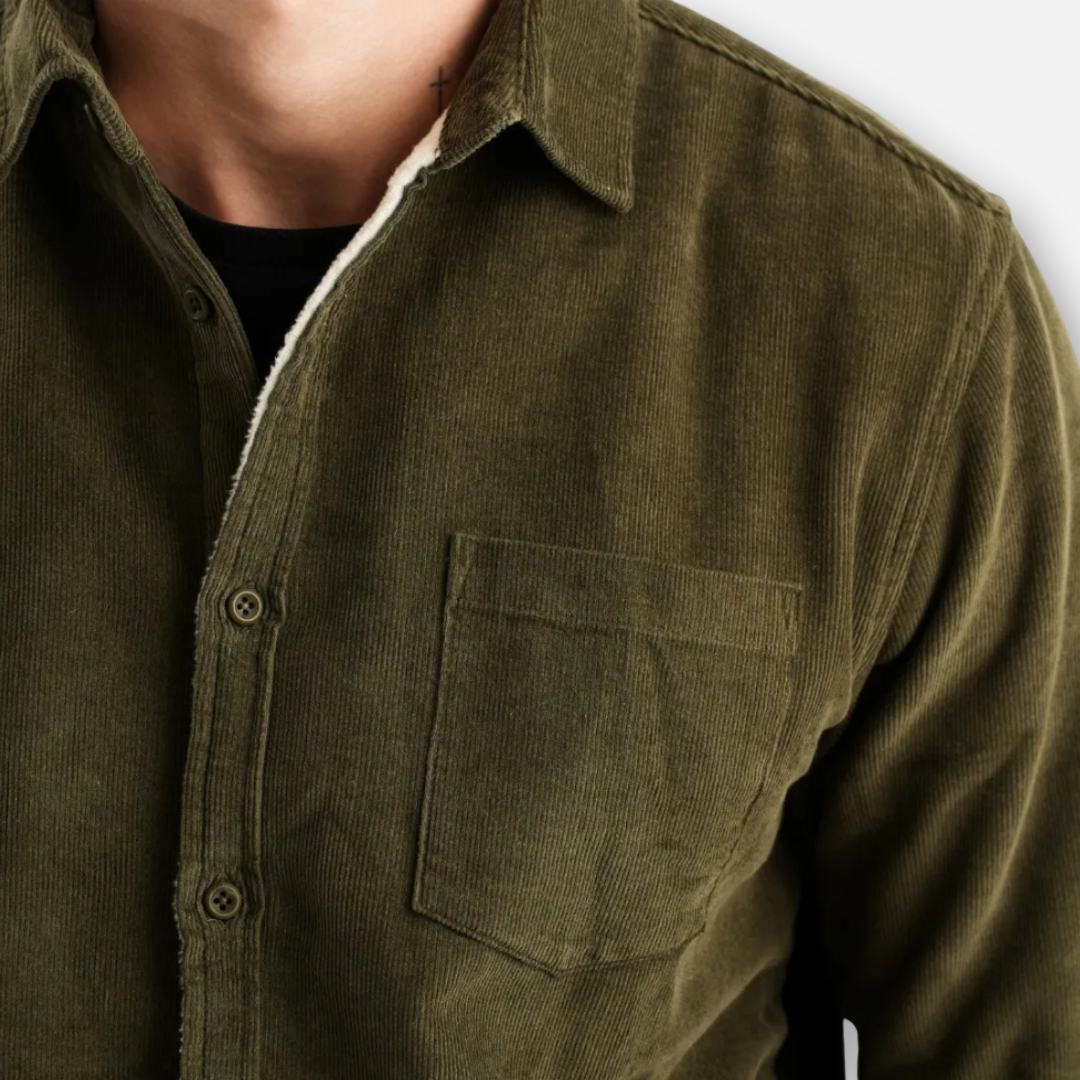 Mivora London | Men’s Textured Long-Sleeve Shirt – Refined Casual Tailoring