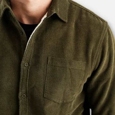 Mivora London | Men’s Textured Long-Sleeve Shirt – Refined Casual Tailoring