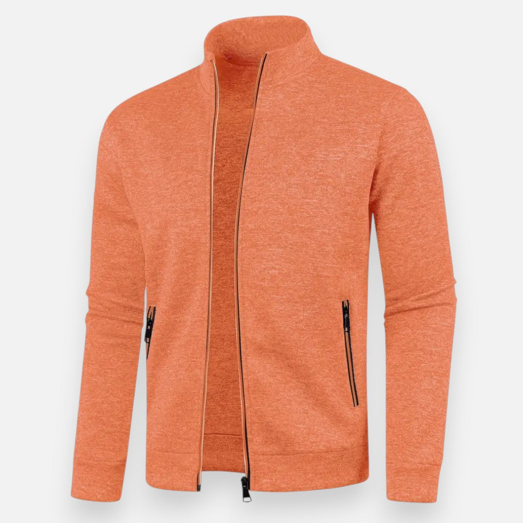 Mivora London | Men’s Stretch Zip-Up Jacket – Sleek Fit, Everyday Comfort