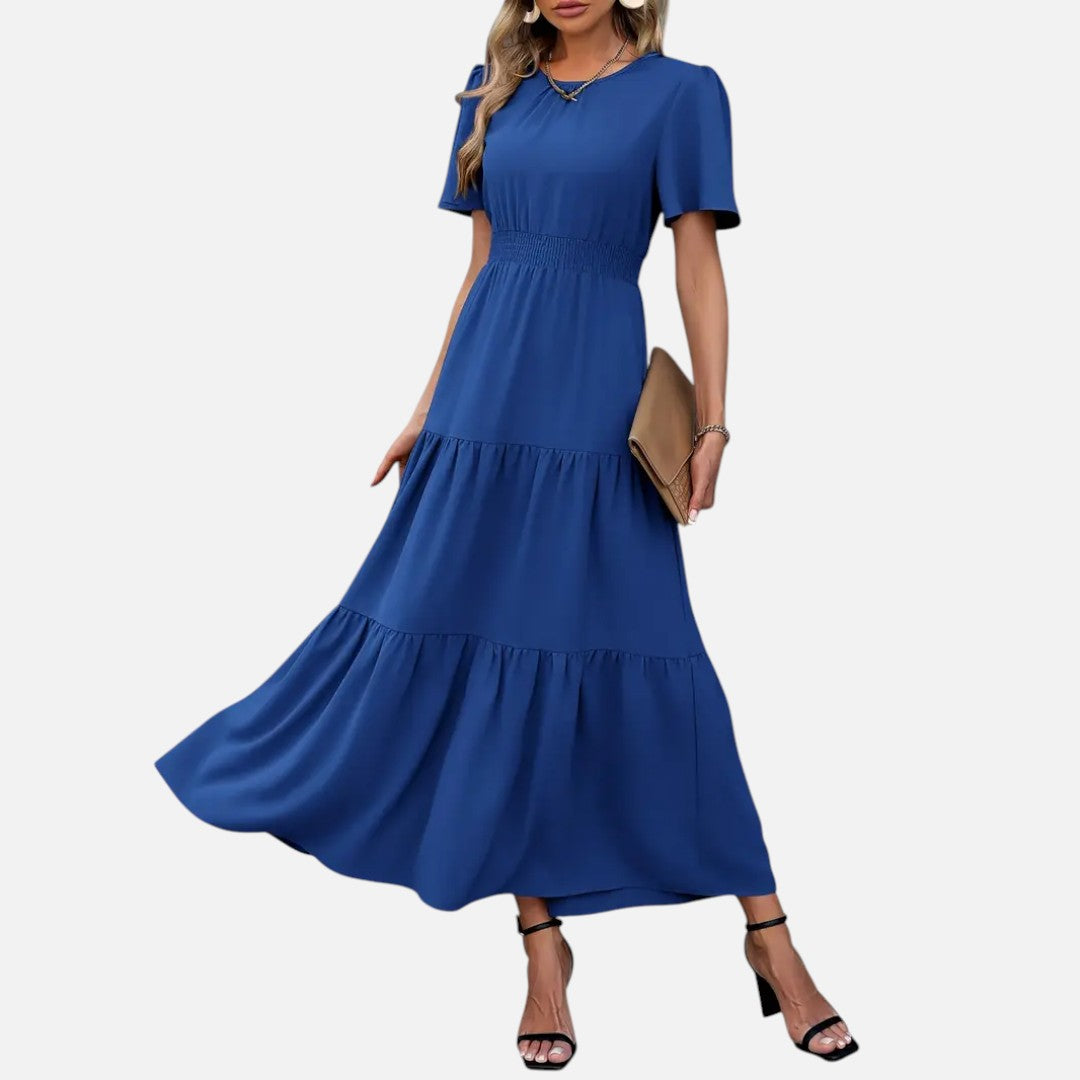 Mivora London | Women’s Elegant Pleated Long Dress