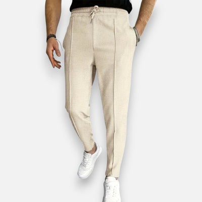 Mivora London | Men’s Waffle Knit Jogger Trousers – Slight Stretch Casual Wear