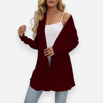 Mivora London | Women’s Pointelle Knit Cardigan – Delicate Elegance