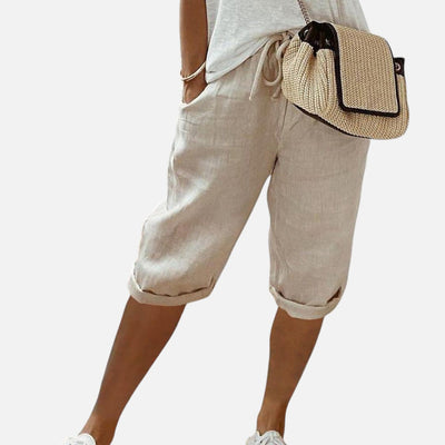 Mivora London | Women's High-Waisted Drawstring Shorts