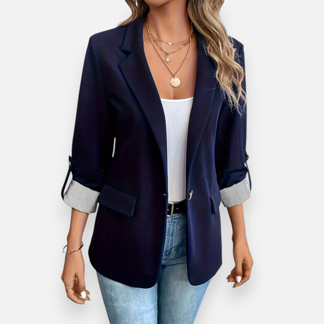 Mivora London | Women’s Notched Collar Blazer – Elegant & Effortless