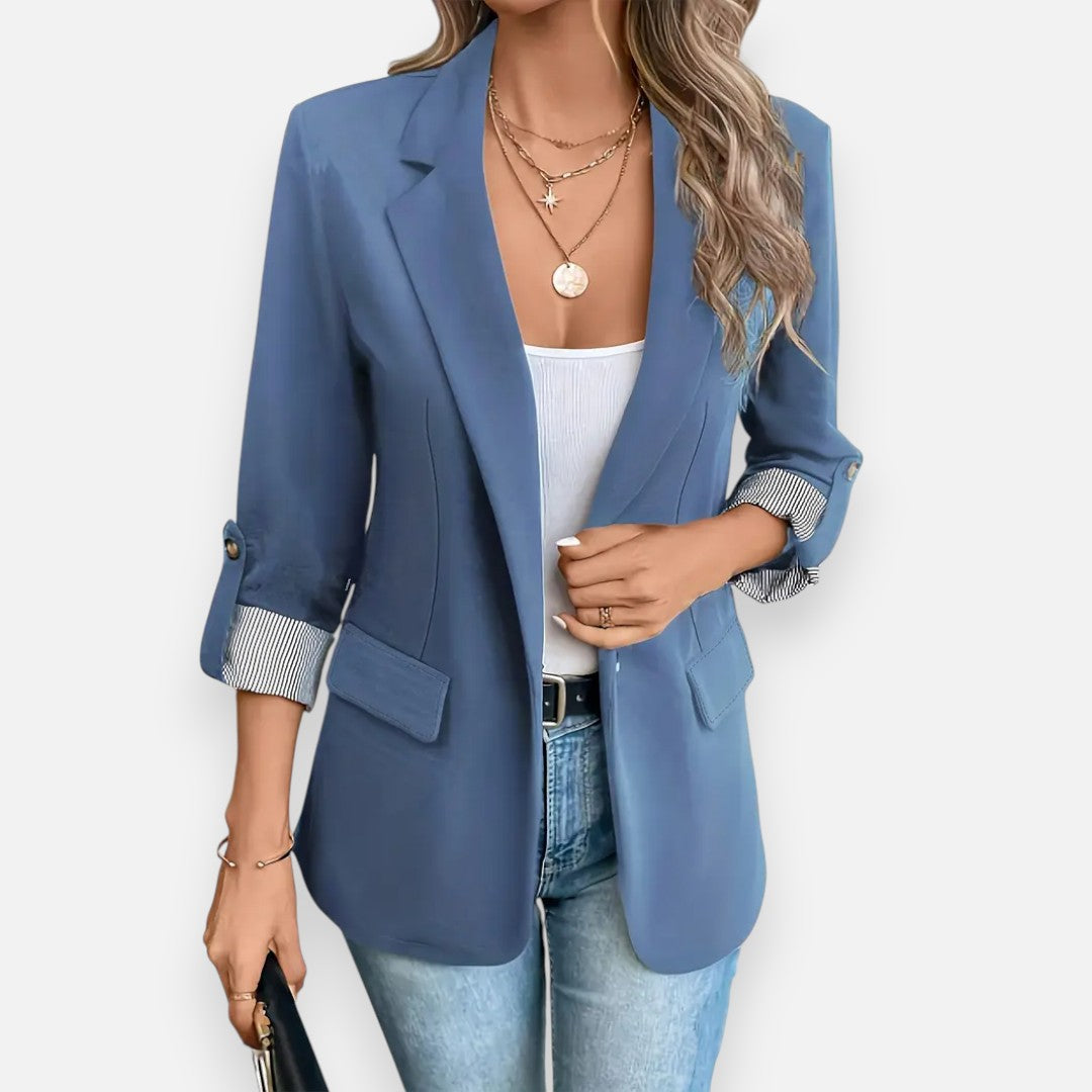 Mivora London | Women’s Notched Collar Blazer – Elegant & Effortless