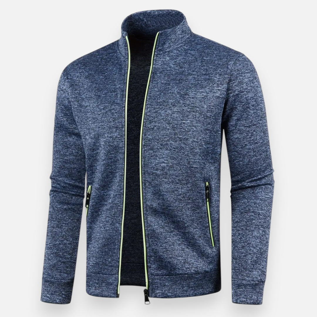 Mivora London | Men’s Stretch Zip-Up Jacket – Sleek Fit, Everyday Comfort