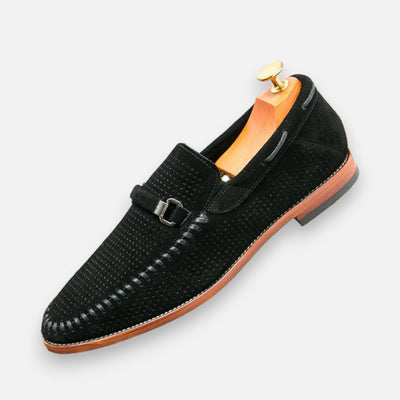Mivora London | Men’s Suede Slip-On Shoes with Cushioned Insole & Metal Clasp