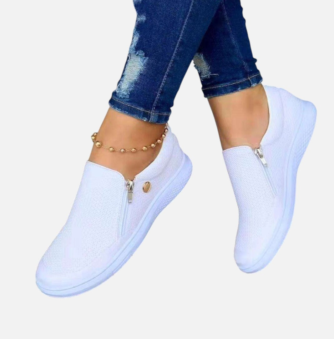 Mivora London | Women’s Supportive Zip-Up Walking Shoes with Cushioned Sole