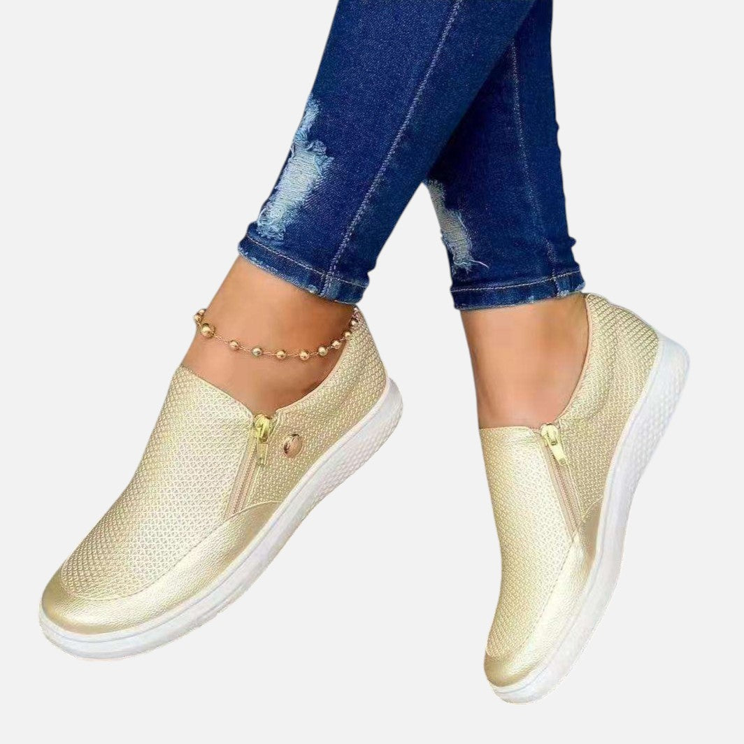 Mivora London | Women’s Supportive Zip-Up Walking Shoes with Cushioned Sole