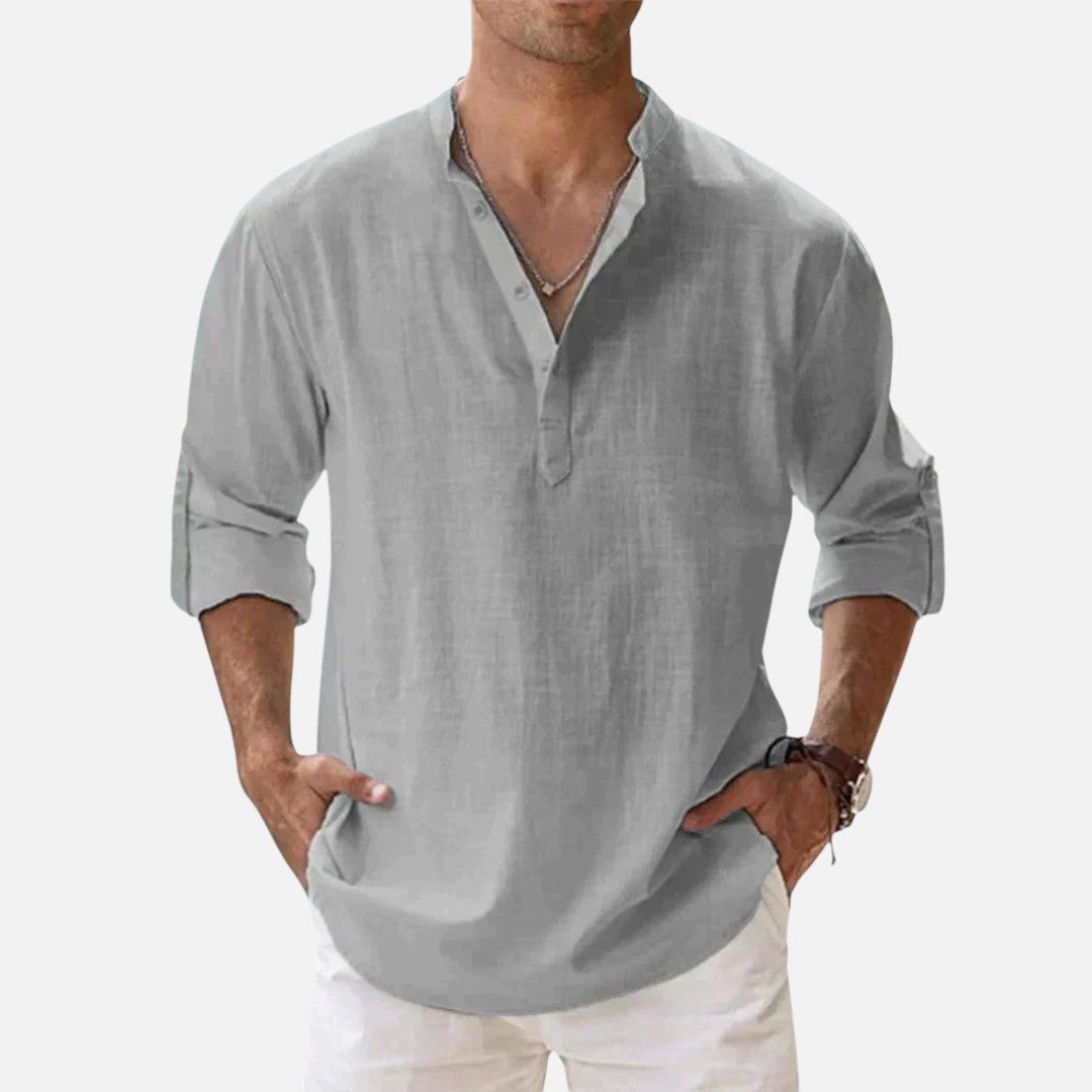 Mivora London | Men’s Lightweight Long Sleeve Shirt With Relaxed Fit