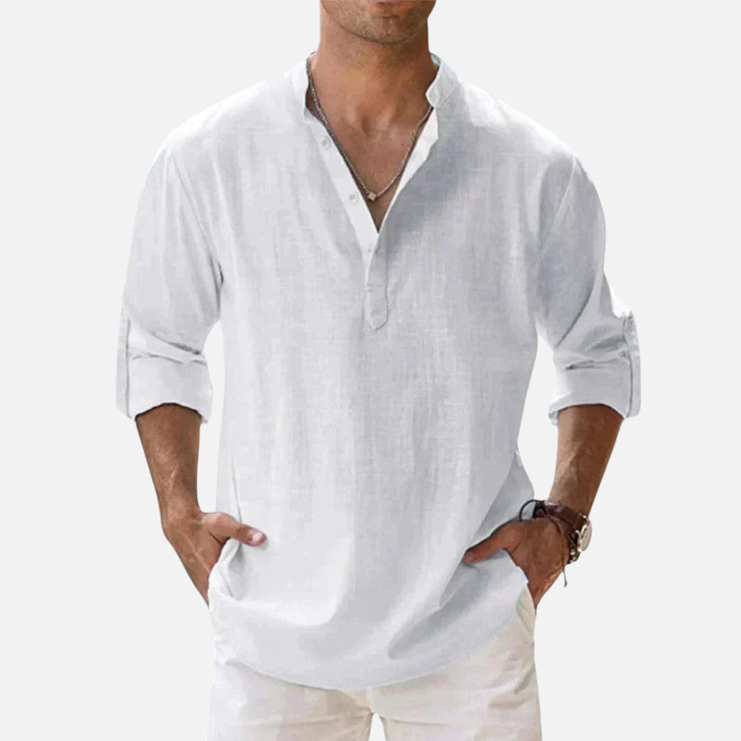 Mivora London | Men’s Lightweight Long Sleeve Shirt With Relaxed Fit