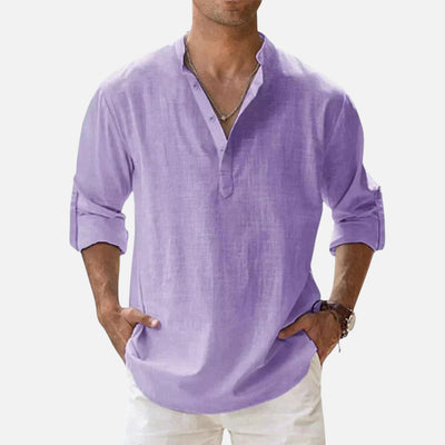 Mivora London | Men’s Lightweight Long Sleeve Shirt With Relaxed Fit
