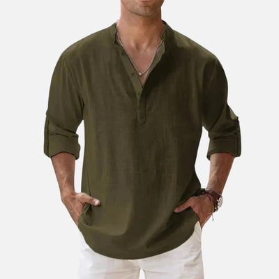 Mivora London | Men’s Lightweight Long Sleeve Shirt With Relaxed Fit