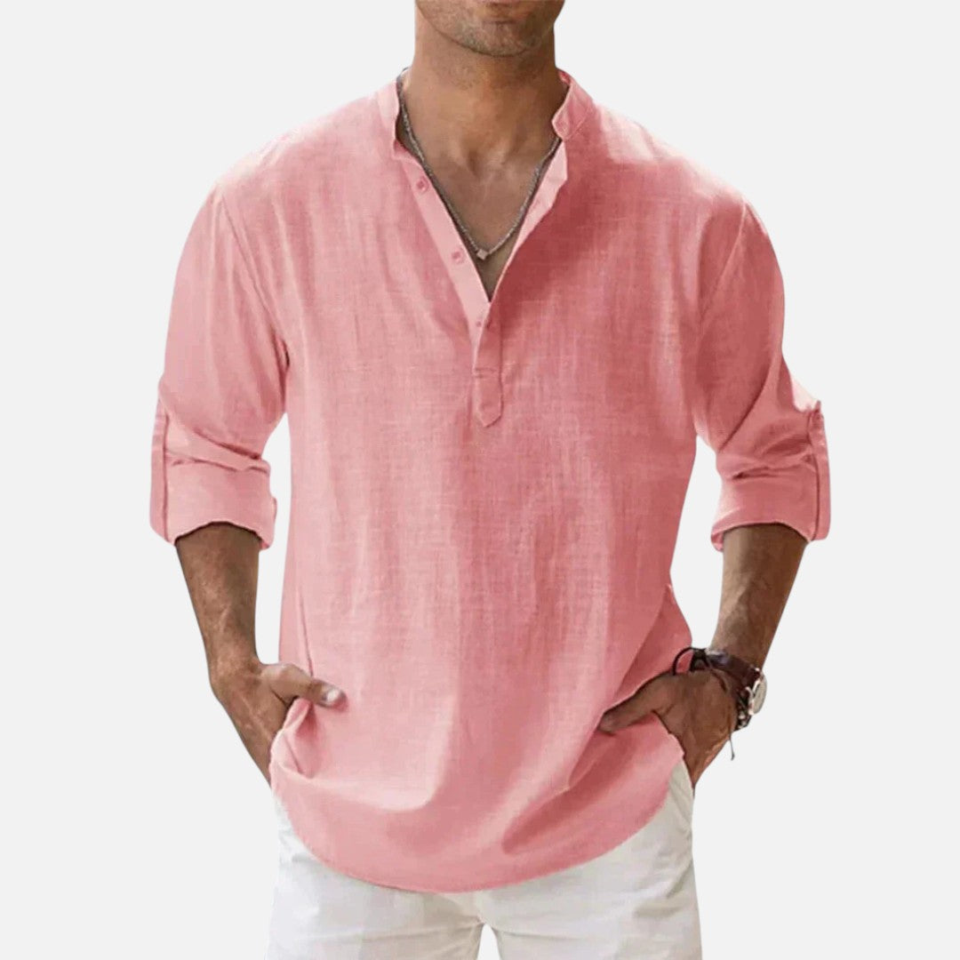 Mivora London | Men’s Lightweight Long Sleeve Shirt With Relaxed Fit