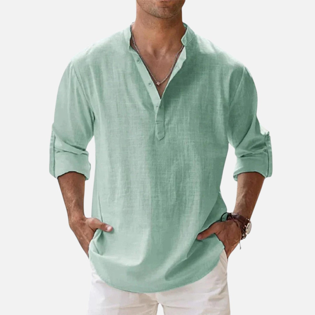 Mivora London | Men’s Lightweight Long Sleeve Shirt With Relaxed Fit
